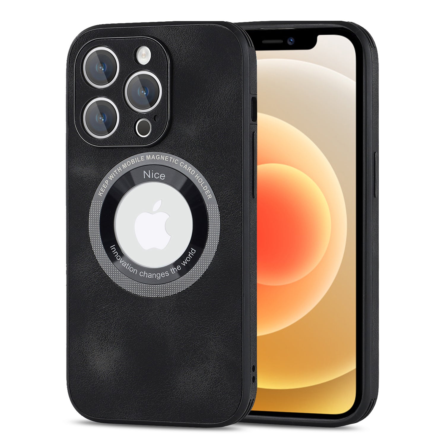 For iPhone 12 Pro Max Logo View Magnetic Case PU Leather+PC+TPU Hybrid Protective Phone Cover For iPhone 12 Pro Max Logo View Magnetic Case PU Leather+PC+TPU Hybrid Protective Phone Cover